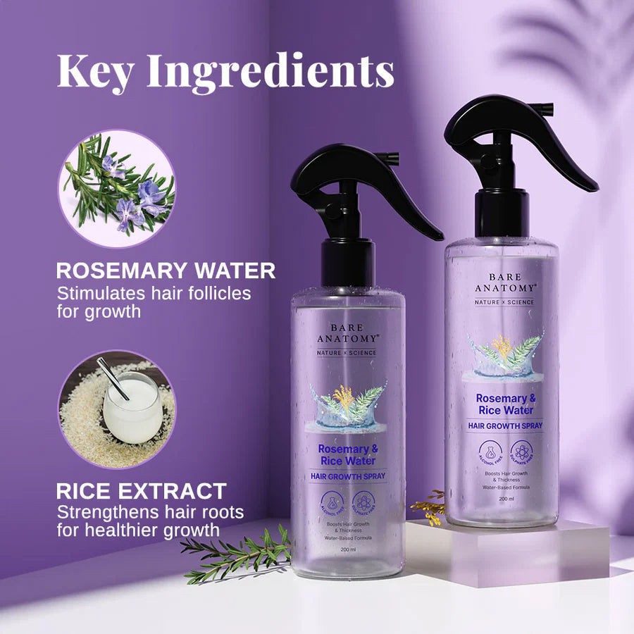 Rosemary & Rice Water Hair Growth Spray - 200 ml