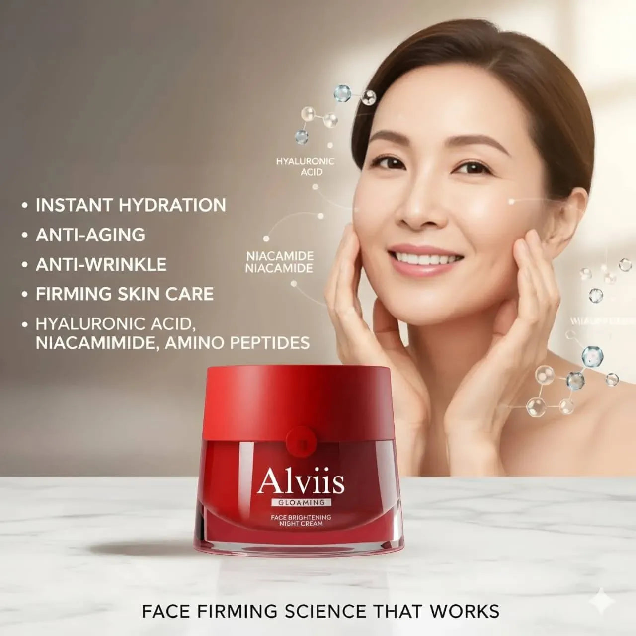 Pack of 3 Face Brightening Night Cream (35g)