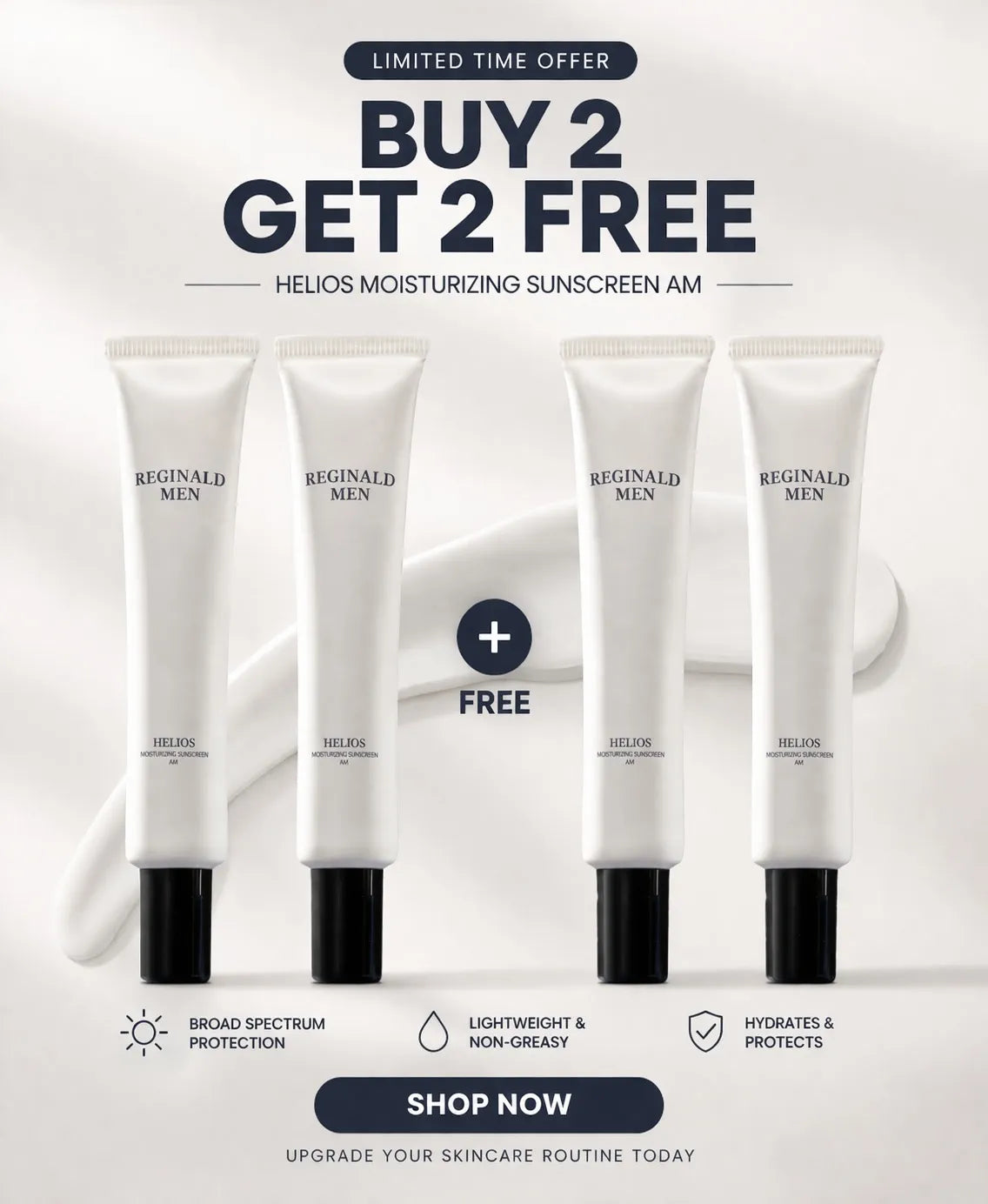 Reginald Men SPF 50+ PA++++ Sunscreen (100g)